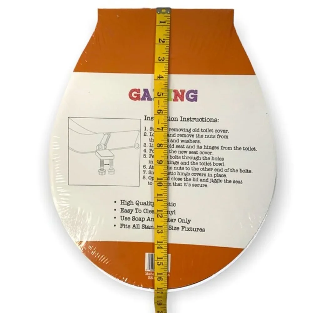 Gamer Gaming Toilet Seat Decorative White Army Green Multicolor NEW